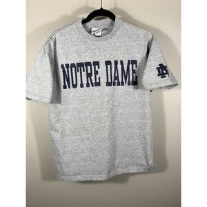 Vintage 90s Notre Dame Fighting Irish Short Sleeve Shirt USA Made Size Large